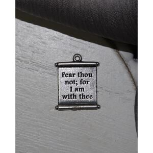 Retired James Avery 925 “Fear Thou Not For…” Scroll Charm 2.75G/0.7in